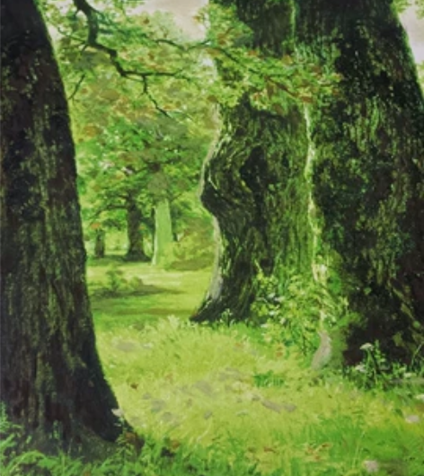 油画，工艺画，艺术画，画 精致纯木相框，油...