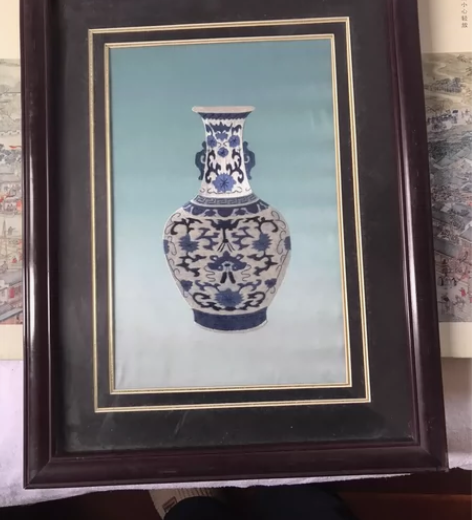 苏绣画长一米左右，宽45厘米左右。，被猫咪...