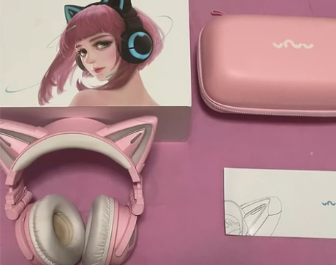 #头戴式耳机    妖舞猫耳耳机3G猫爪粉...