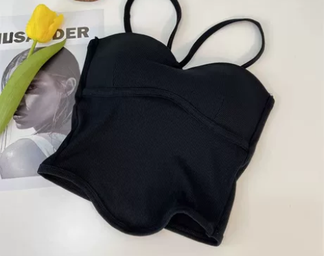 性感挂脖吊带背心女夏季内搭美背内衣带胸垫内...