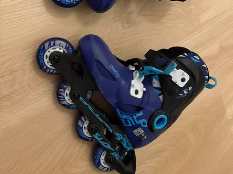 迪卡侬轮滑鞋儿童初学者男童女童小溜冰鞋旱冰...