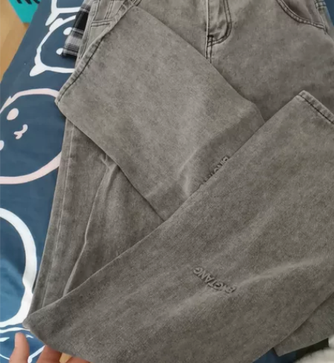 男女同款 牛仔直筒裤 面料很舒服 170以...