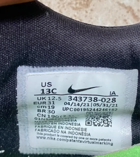 耐克 毛毛虫 童鞋 男童 内长19cm厘米...