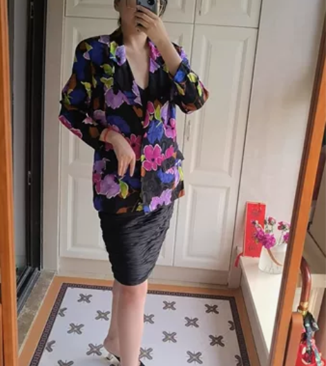 全真丝vintage美式复古西装 视频里说...