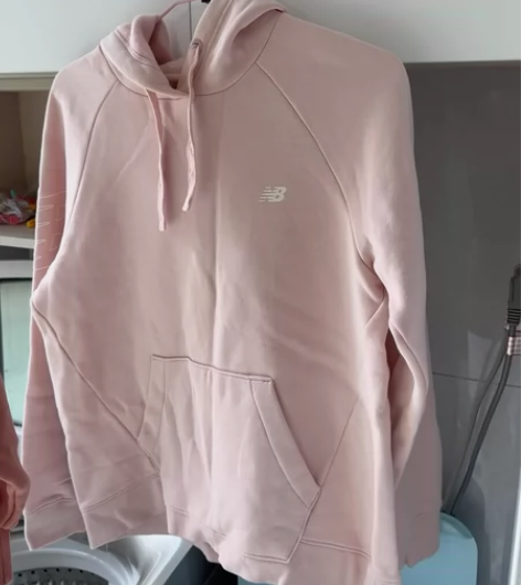 新百伦粉色卫衣 正品 加绒XL码  领口有...