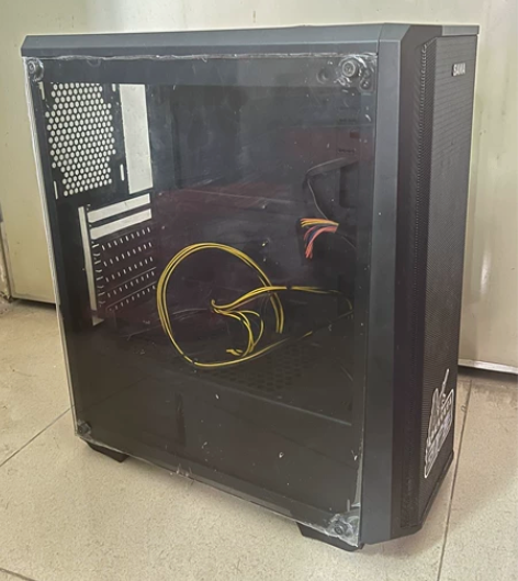 先马守护者3大侧透机箱台式机电脑钢化水冷玻...