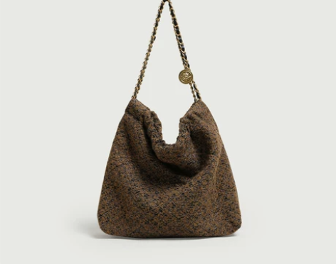 小优家包包 花呢版菱格链条包腋下包女包单肩...