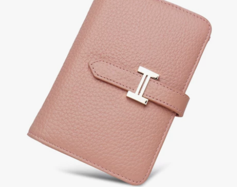 真皮钱包女短款2020新款女士三折多卡位卡...