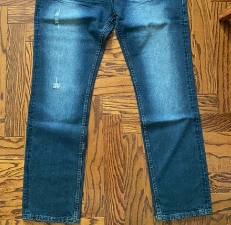 男式牛仔裤胖子大码直筒牛仔裤全新未穿带吊牌...