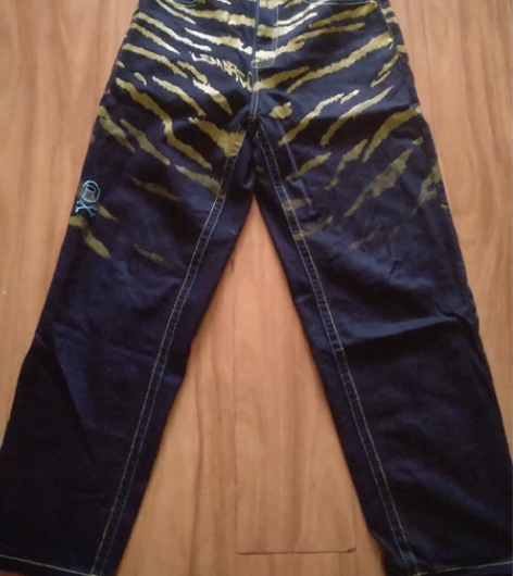 hiphop牛仔裤 大印花 虎纹 豹纹 做...