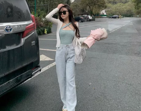 Kikimy【还我大长腿】夏季新款宽松钩花...