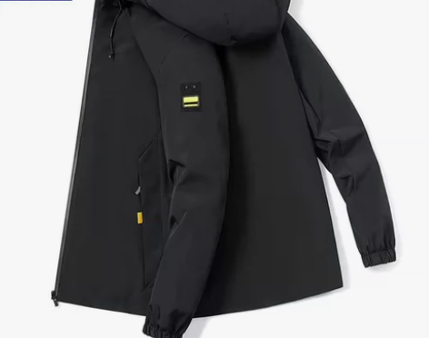 啄木鸟春秋季夹克男士休闲百搭连帽外套秋冬中...