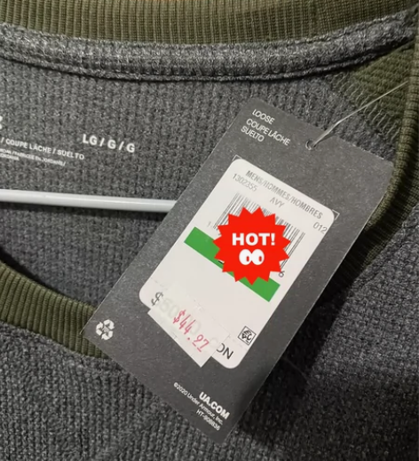 安德玛，华夫格长袖 L，胸围120，有很好...