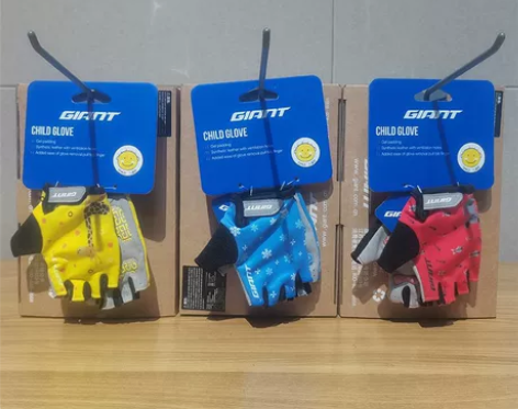 捷安特正品儿童卡通半指手套 骑行半指手套运...