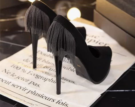 防水台高跟鞋女春秋新款黑色细跟性感法式单鞋...