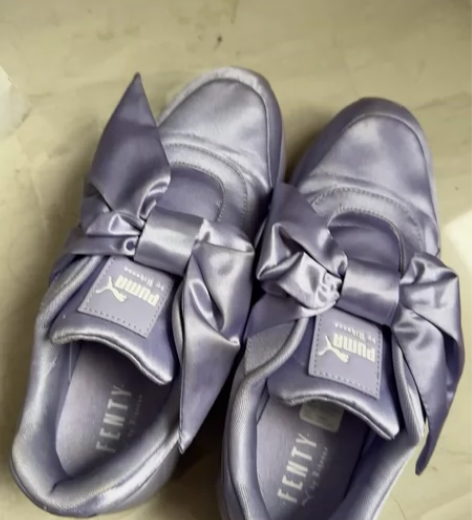 彪马puma 蕾哈娜蝴蝶结 39码 紫色 ...