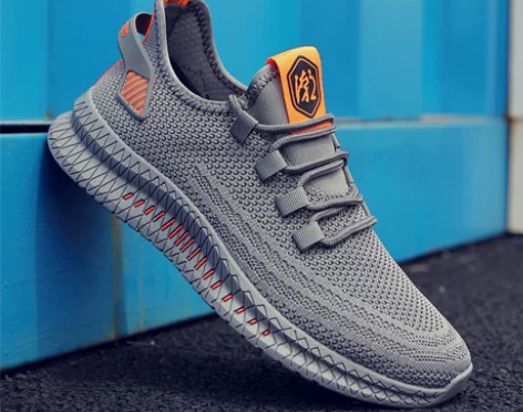 2023新款夏季透气网面飞织潮鞋男士运动休...