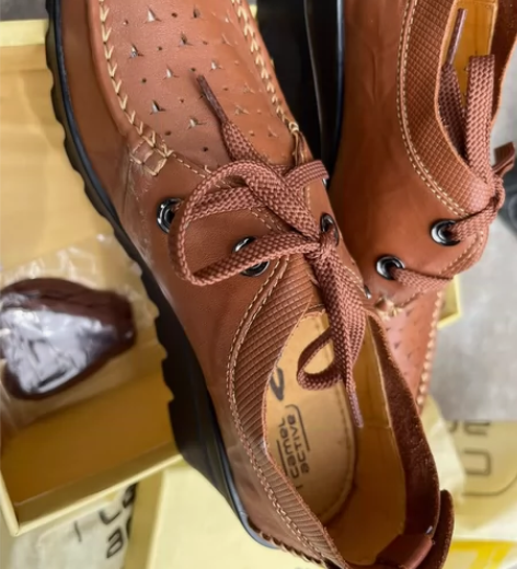 1骆驼牌camel active 男牛皮休...