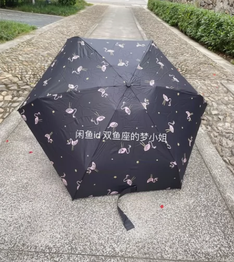 香港专柜正品晴雨两用非全自动五折迷你口袋伞...