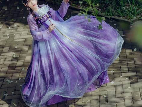 辰莲鱼梦汉服女秋冬中国风仙气飘逸古风学生原...