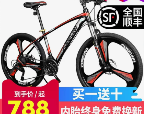 上海永久山地车自行车男变速青少年学生单车成...