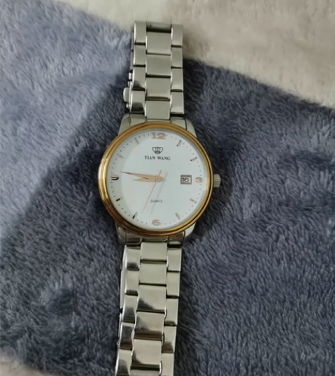 天王【专柜同款】手表男 钢带石英表 男表商...