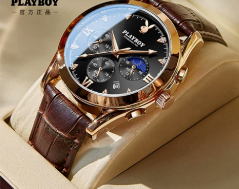 花花公子男士手表全自动机械表男款学生表十大...