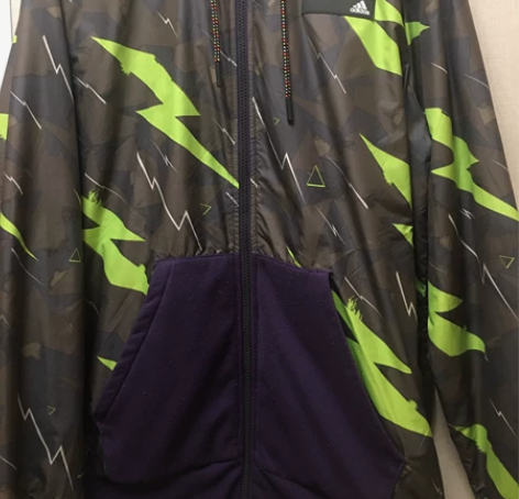 Adidas阿迪达斯迷彩针织防风运动外套M...