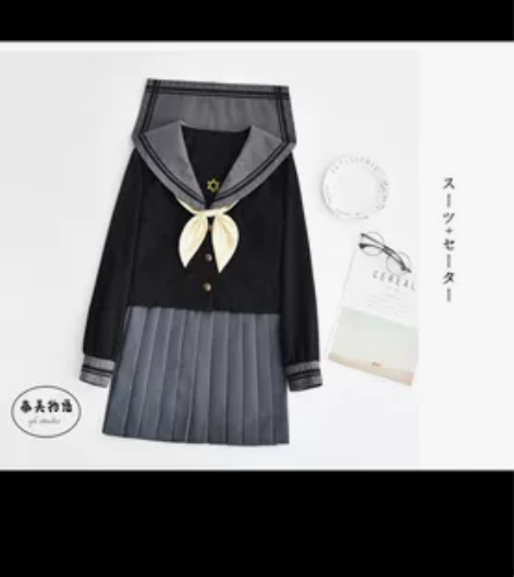学院风套装日本正统JK制服软妹裙关西襟水手...