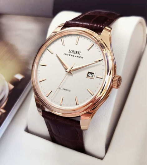 罗宾尼正品手表男士超薄全自动机械表男新款商...