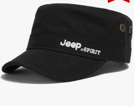 吉普旗舰店官方正品加大码大头围平顶帽男士秋...