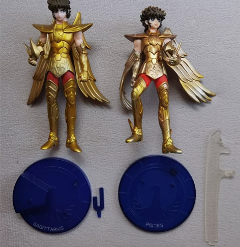 万代圣斗士雕像 蛋盒 扭蛋，黄金射手座和黄...