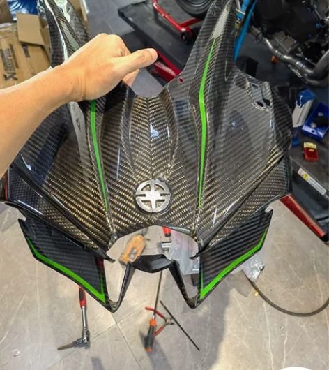 川崎h2国产碳纤维头罩  看清楚是头罩不是...