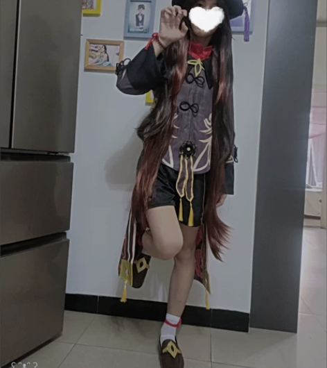 原神胡桃cos大全套 不换只出 假发+衣服+所有配饰 有戒指...