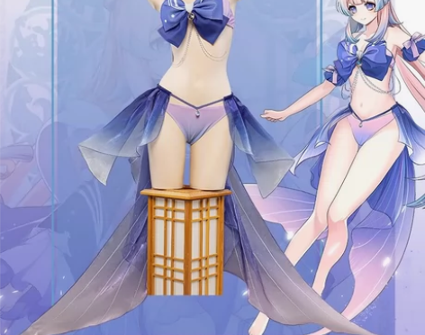 珊瑚宫心海泳装cos 非名家l码 假发逍遥...