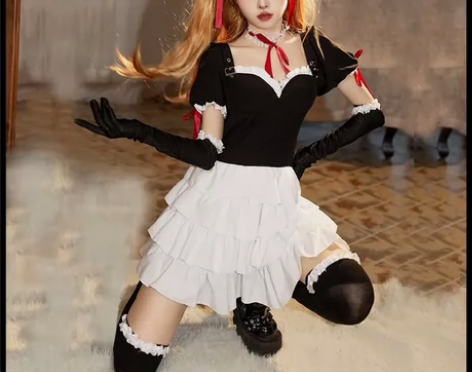 出明日香哥特c服 出价包括配饰衣服（袜子是...