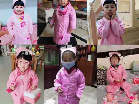 现货速发儿童白大褂小医生角色演出服抗疫防护...