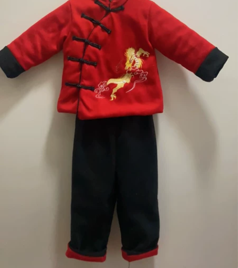 儿童拜年服唐装喜庆服演出服冬装110码全新...