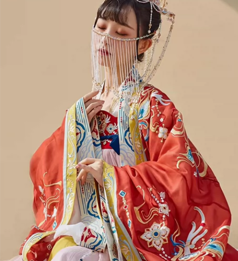 ?十三余小豆蔻儿[鹿王梵音]重工刺绣红色两...