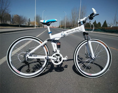 奔驰折叠自行车27速30速变速山地车男女通...