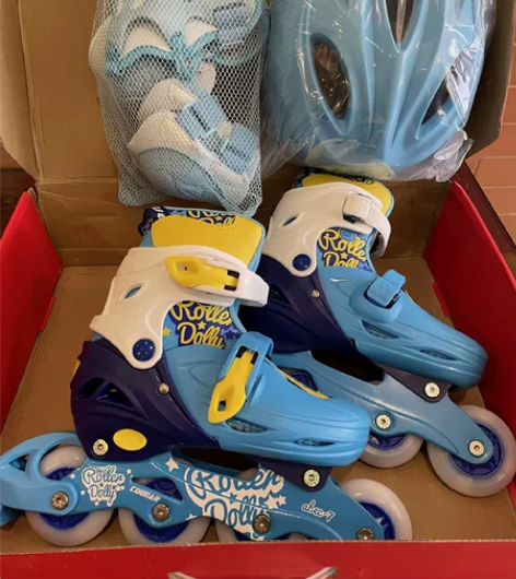 美洲狮轮滑鞋溜冰鞋儿童全套装男女童初学者直...