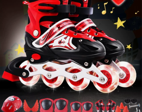 儿童轮滑鞋 溜冰鞋全套装男女成人旱冰鞋初学...