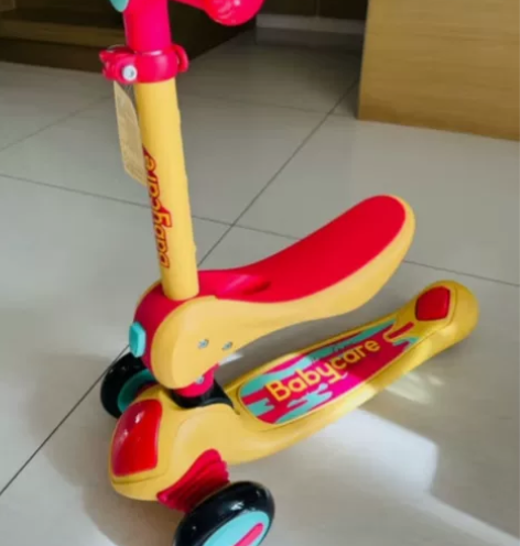 包邮babycare儿童滑板车2合1 折叠...