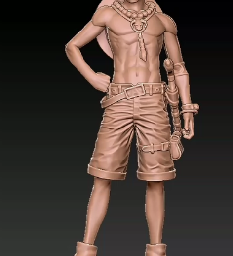 海贼王      火拳艾斯 3d打印白模 ...