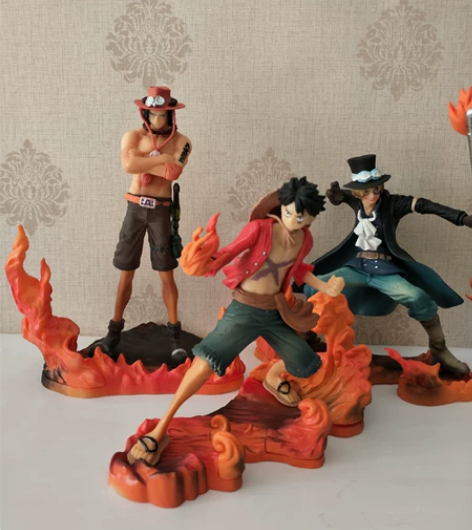 海贼王手办动漫路飞火拳艾斯萨博DXF组立场...