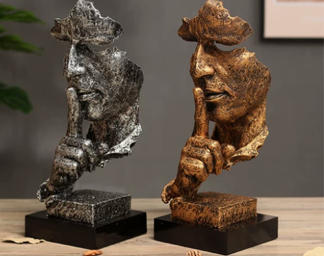 【双11狂欢价】简约现代创意沉默是金工艺品...