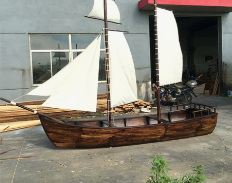 北欧摆件 北欧家居木船酒店餐厅装饰帆船海盗...