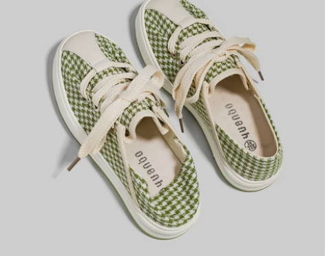 MISS家 小众设计低帮系带休闲帆布鞋女夏...