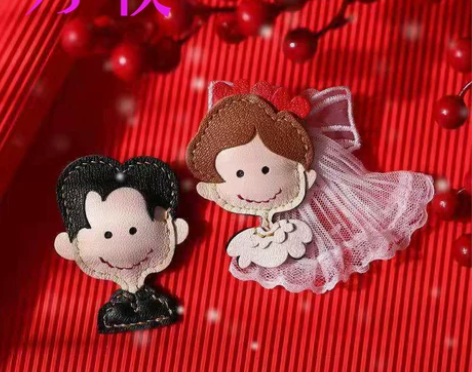 手工皮具刀模 DIY手工刀模 可爱情侣钥匙...