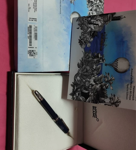 万宝龙钢笔，正品，全新未使用，蓝色的环游世...